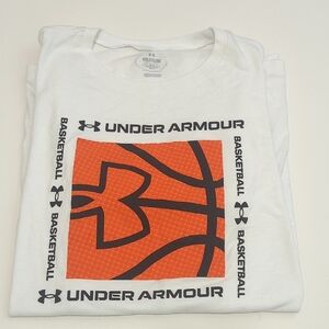 Under Armour White Basketball Graphic Tee YXL (3 for $20 SALE)